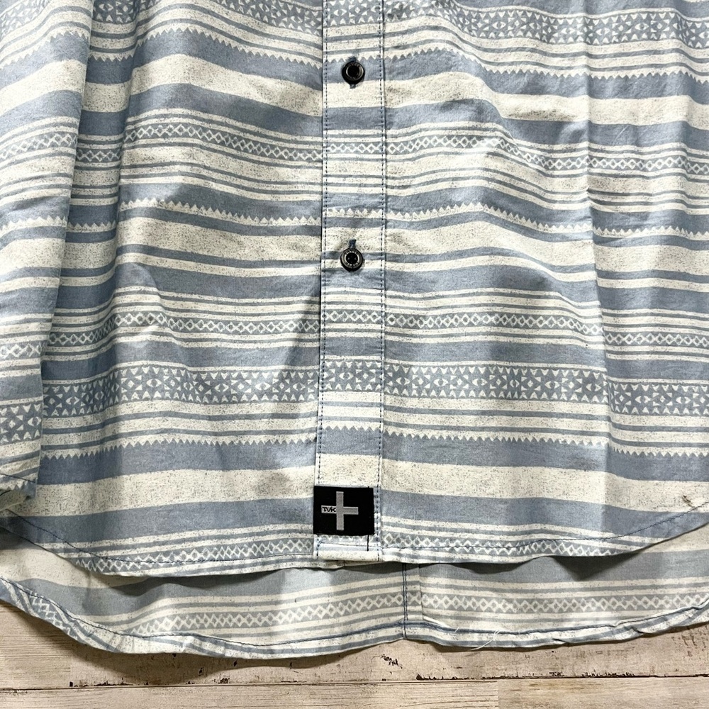 Tavik Light Blue Patterned Button Down Shirt NWT - image 3